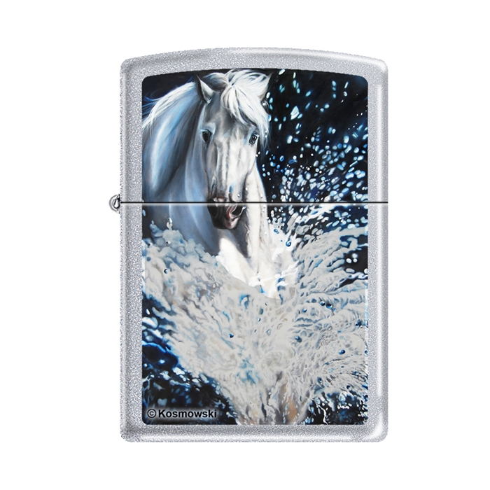 Zippo White Horse in Water by Kosmowski